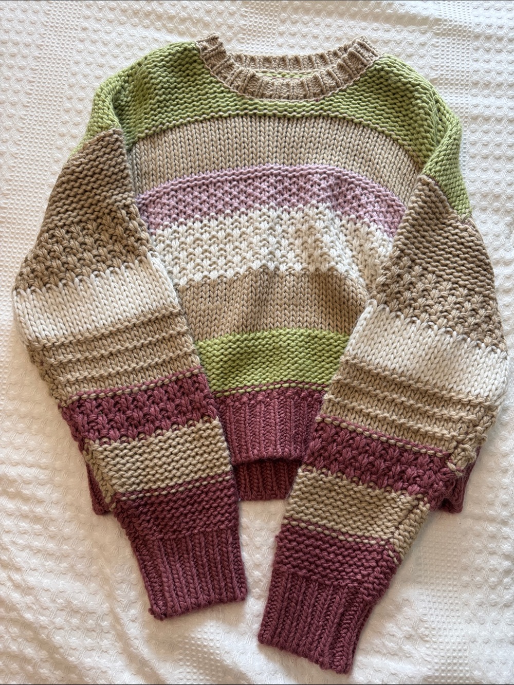 Full Tilt Striped Crewneck Sweater